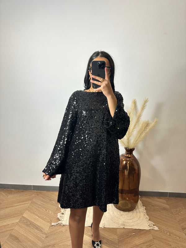 Robe sequins noir