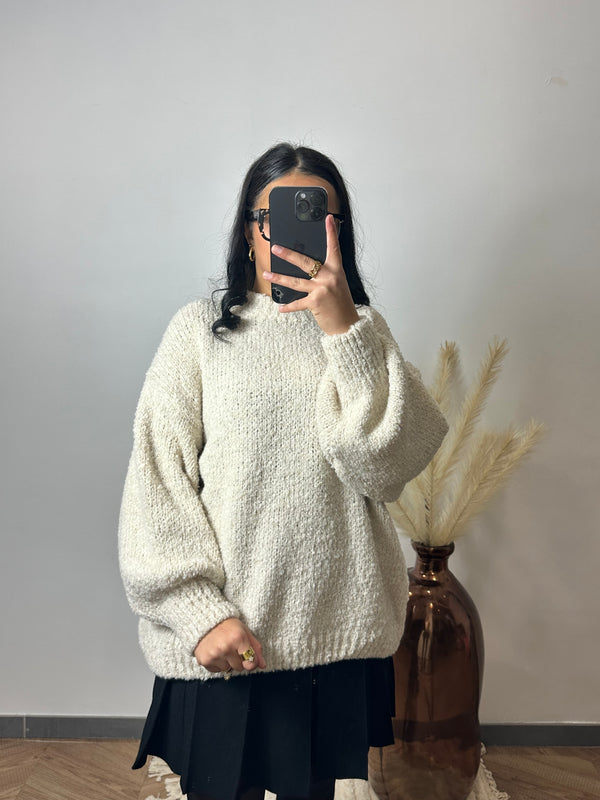 Pull doudou beige