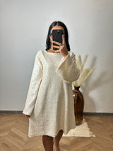 Robe sequin beige