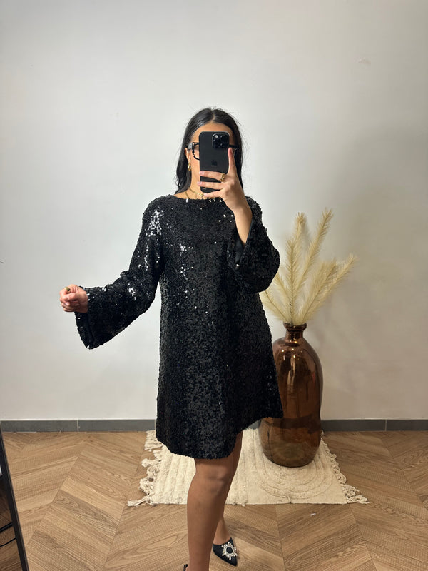 Robe sequins noir